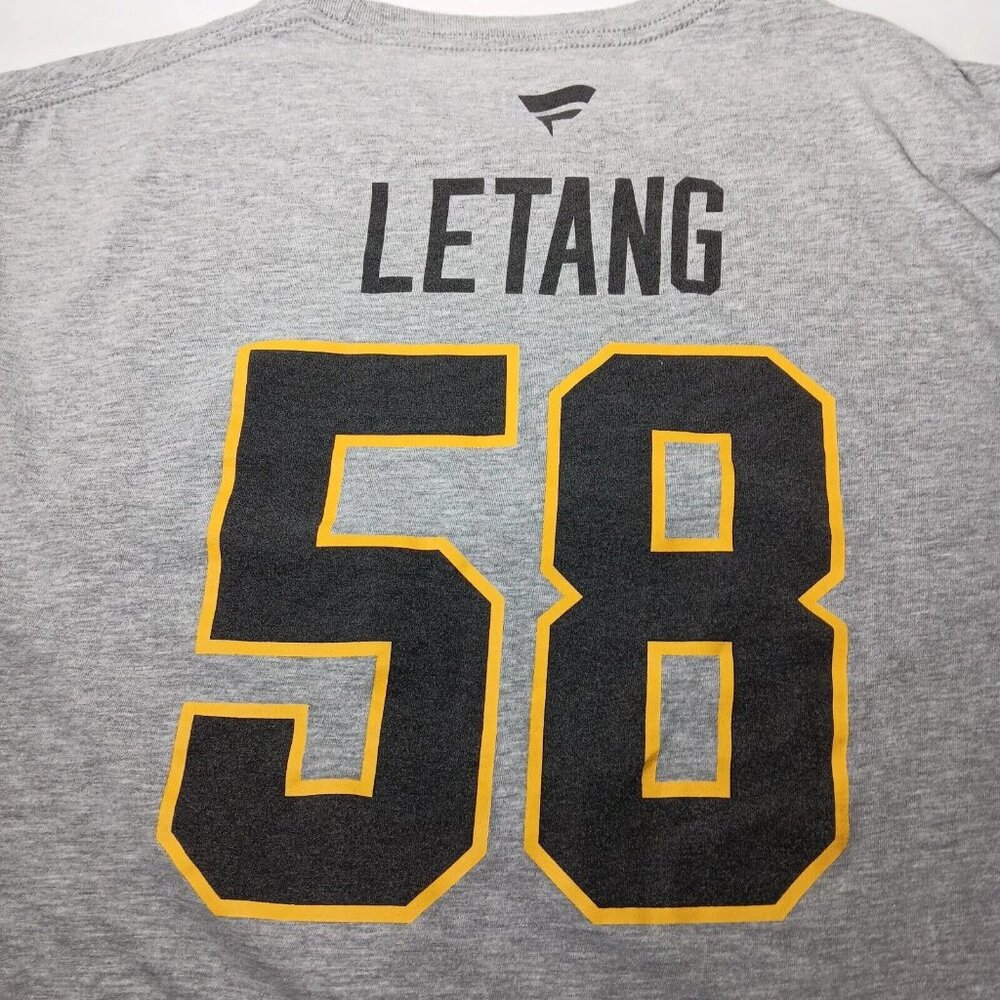 Pittsburgh Penguins Kris Letang Shirt Large Fanatics Long Sleeve Gray Hockey #58 - Picture 4 of 10